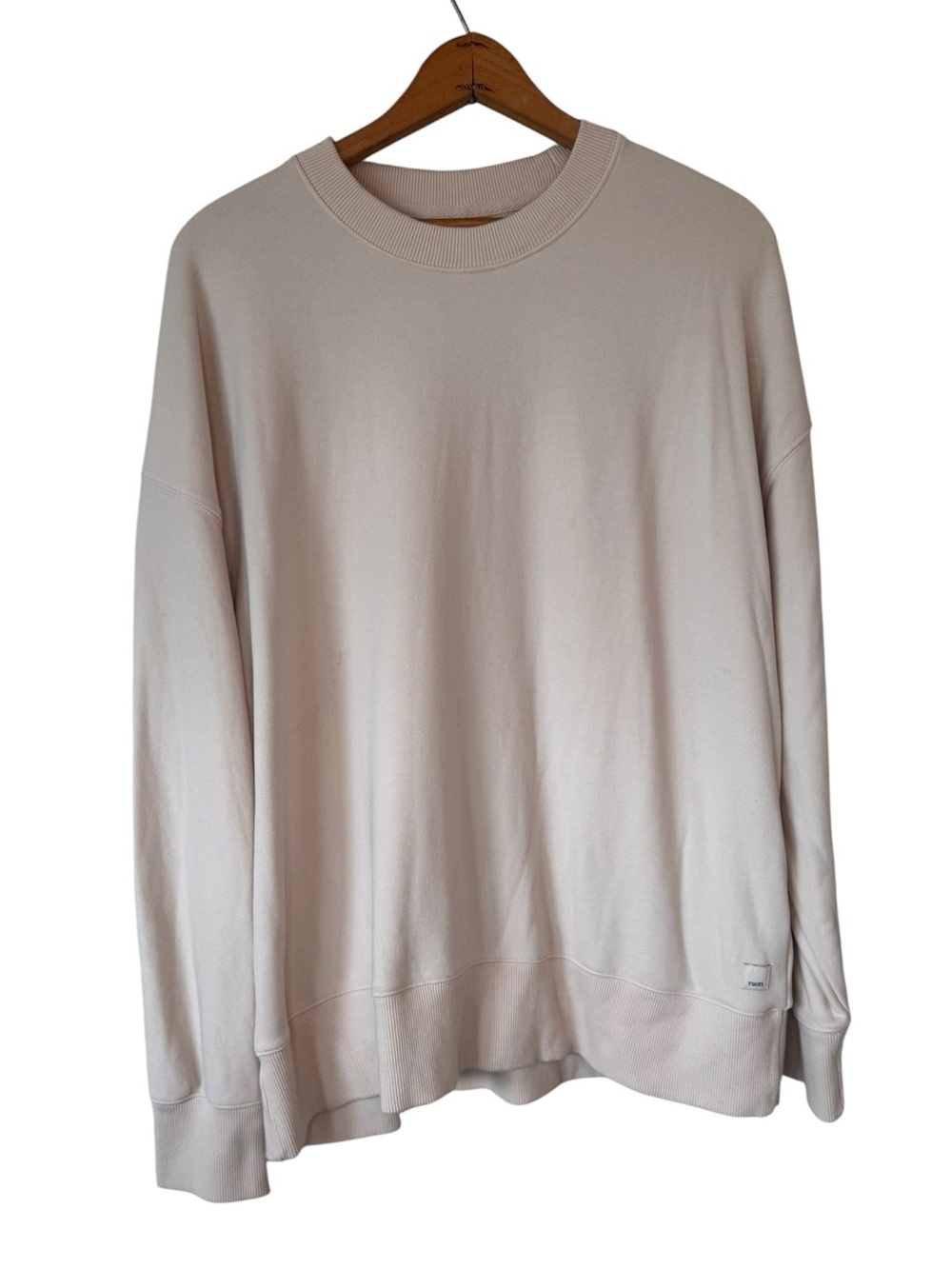 Vuori Sedona Weekender Crew Sweatshirt Beige Cream Oversized Cozy Casual Lounge